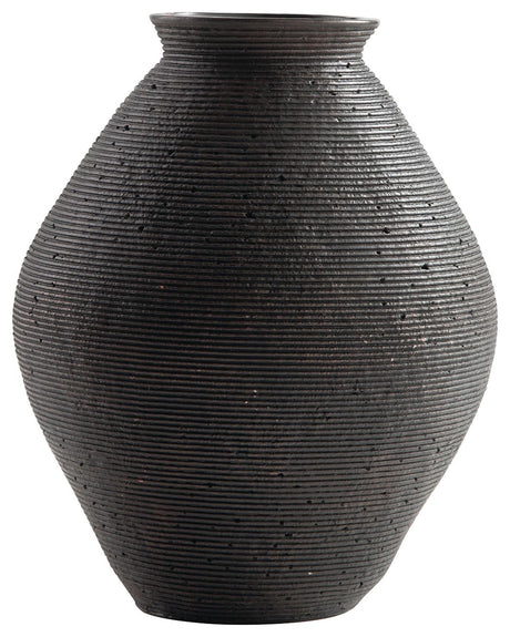 Hannela - Vase Dark Brown 10''W x 10''D x 12''H by Signature Design by Ashley® | Bel Furniture