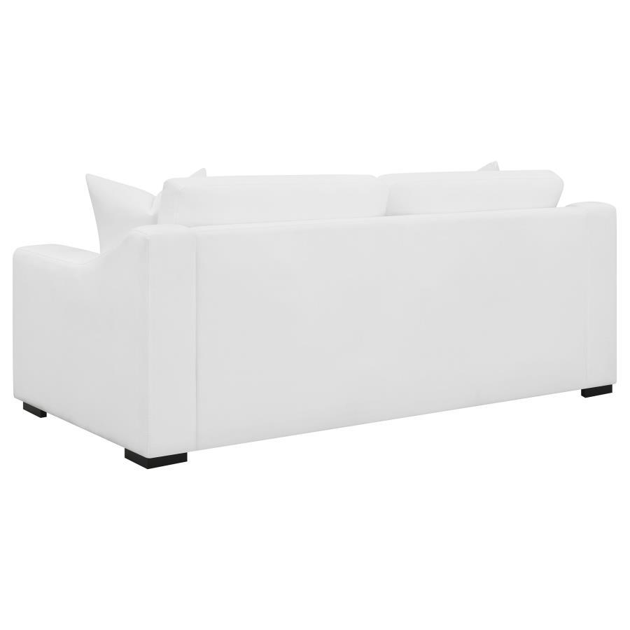 Ashlyn - Upholstered Sloped Arm Sofa - White