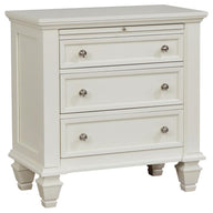 Sandy Beach - 3-drawer Nightstand White by CoasterEssence | Bel Furniture