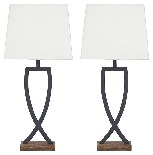 Makara - Table Lamp Dark Brown 2 Pieces by Signature Design by Ashley® | Bel Furniture