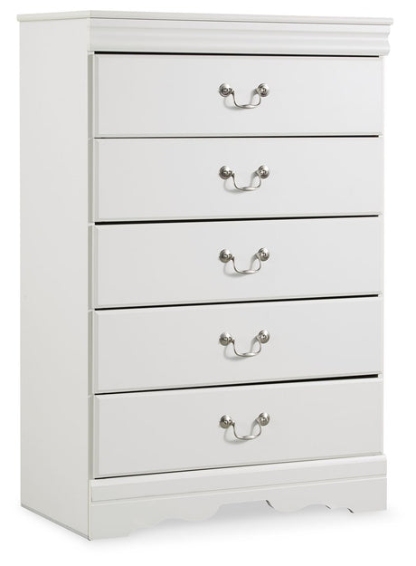 Anarasia - White - Five Drawer Chest by Signature Design by Ashley® | Bel Furniture