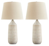 Willport - Off White - Ceramic Table Lamp (Set of 2) by Signature Design by Ashley® | Bel Furniture