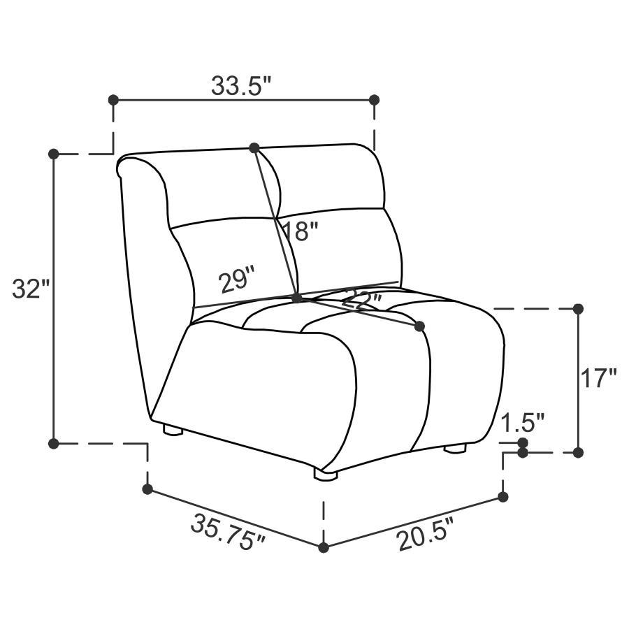 Charlotte - Upholstered Curved Modular Sectional Sofa