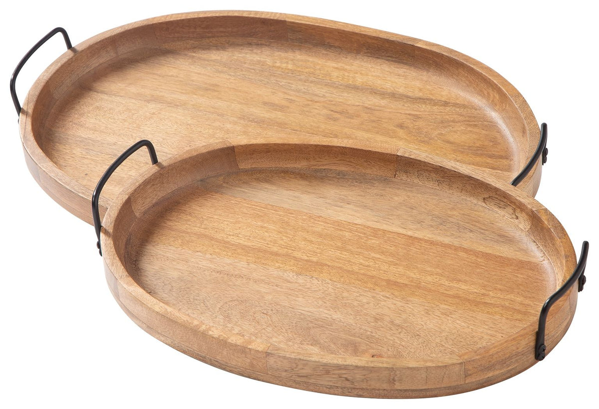 Jocelyne - Brown / Black - Tray Set (Set of 2) by Signature Design by Ashley® | Bel Furniture