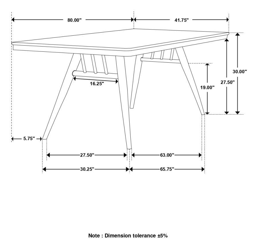 Wes - Rectangular Dining Table - Dark Walnut