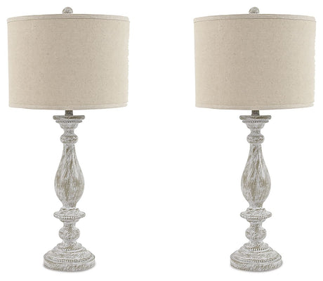 Bernadate - Table Lamp (Set of 2) Light Brown 2 Pieces by Signature Design by Ashley® | Bel Furniture