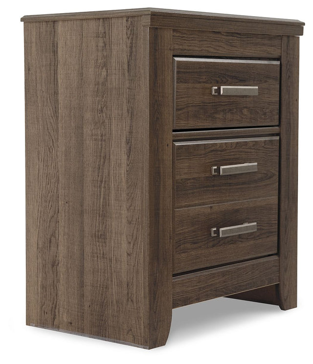 Juararo - Dark Brown - Two Drawer Night Stand by Signature Design by Ashley® | Bel Furniture