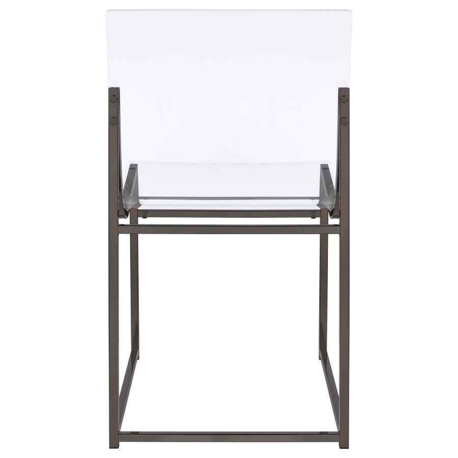 Adino - Acrylic Dining Side Chair (Set of 2) - Black Nickel