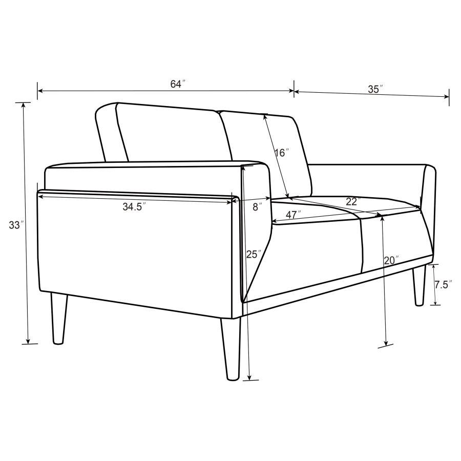 Rilynn - Upholstered Track Arms Loveseat