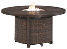 Paradise Trail - Round Fire Pit Table - Medium Brown