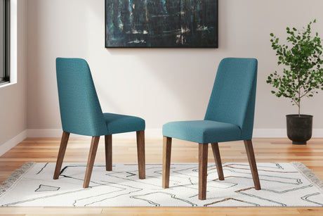 Lyncott - Blue / Brown - Dining Uph Side Chair (Set of 2) by Signature Design by Ashley® | Bel Furniture