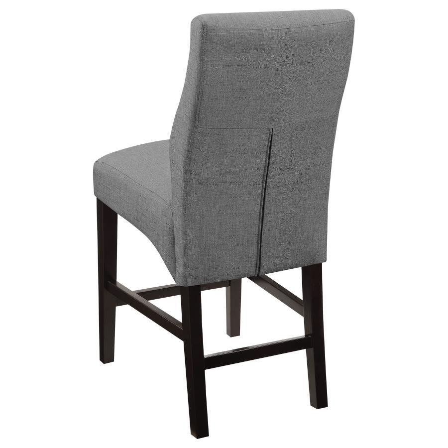 Mulberry - Fabric Upholstered Counter Chair (Set of 2) - Gray