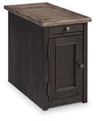 Tyler Creek - Chair Side End Table - Grayish Brown / Black