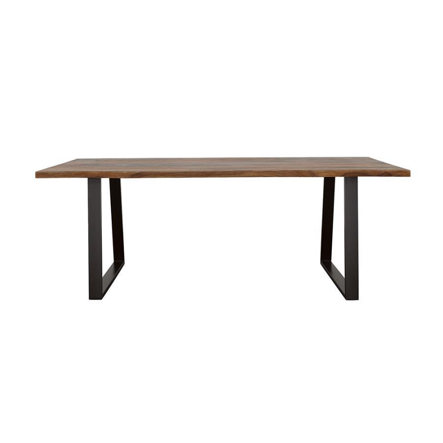 Ditman - Live Edge Dining Table - Gray Sheesham And Black