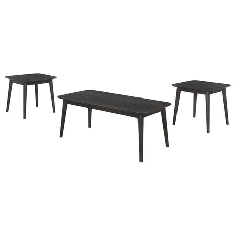 Radley - 3 Piece Rectangular Coffee Table Set - Black by Coaster Fine Furniture | Bel Furniture
