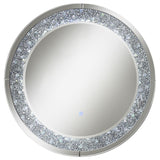 Lixue - Round Wall Mirror LED Lighting - Silver by CoasterEssence | Bel Furniture