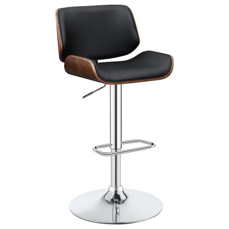 Folsom - Upholstered Adjustable Bar Stool Black by CoasterEssence | Bel Furniture