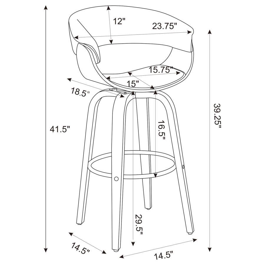 Zion - Upholstered Swivel Bar Stool