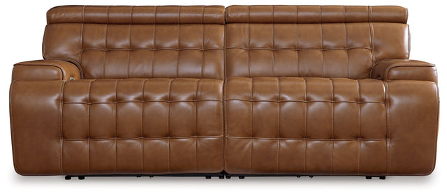 Temmpton - Power Reclining Sectional Dark Brown 2-Piece Power Reclining Sectional Loveseat by Signature Design by Ashley® | Bel Furniture