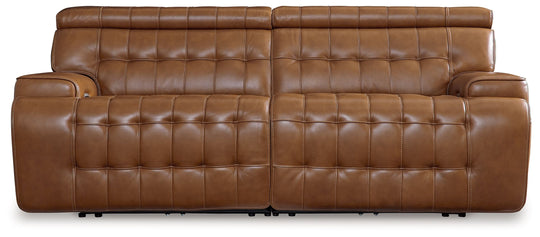 Temmpton - Power Reclining Sectional Dark Brown 2-Piece Power Reclining Sectional Loveseat by Signature Design by Ashley® | Bel Furniture