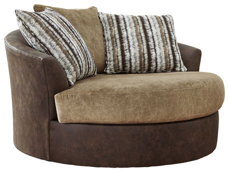 Alesbury - Chocolate - Oversized Swivel Accent Chair by Signature Design by Ashley® | Bel Furniture