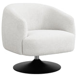 Dave - Upholstered Barrel Back Swivel Club Chair - Beige by CoasterElevations | Bel Furniture