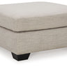 Mahoney - Oversized Accent Ottoman Pearl Silver by Signature Design by Ashley® | Bel Furniture