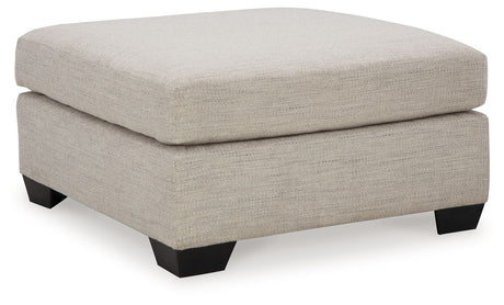 Mahoney - Oversized Accent Ottoman Pearl Silver by Signature Design by Ashley® | Bel Furniture