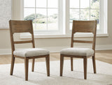 Cabalynn - Oatmeal / Light Brown - Dining Uph Side Chair (Set of 2) by Signature Design by Ashley® | Bel Furniture