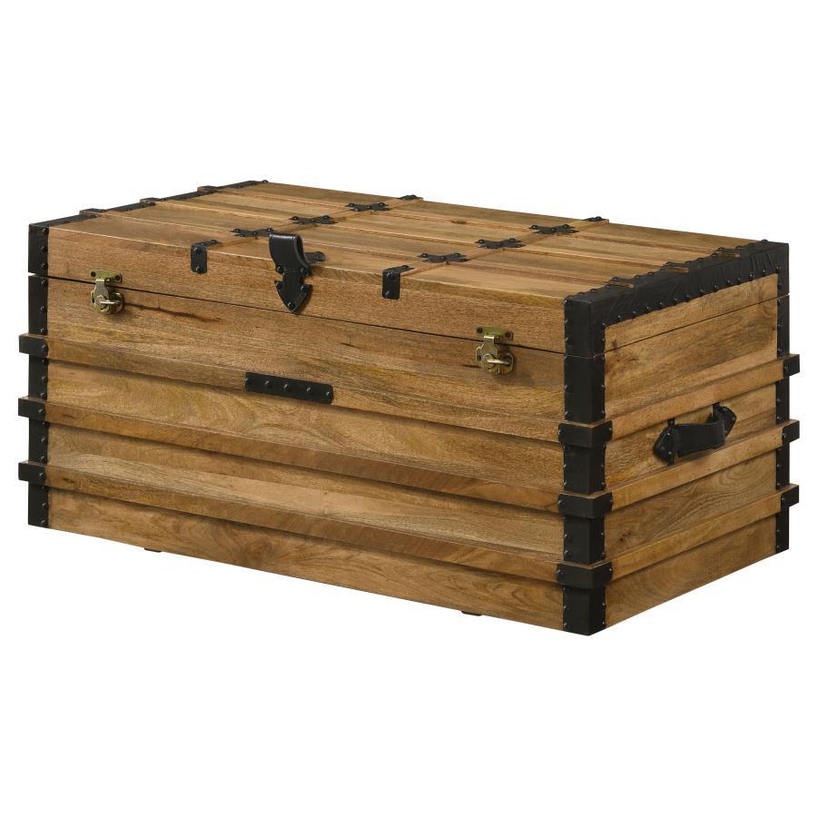 Simmons - Rectangular Storage Trunk - Natural And Black