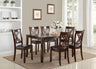 Eloise - Dinette Set Dark Brown 7 Pc. Table, 6 Chairs by Crown Mark | Bel Furniture