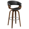Zion - Upholstered Swivel Bar Stool Black by CoasterEssence | Bel Furniture