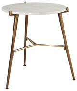 Chadton - White / Gold Finish - Accent Table by Signature Design by Ashley® | Bel Furniture