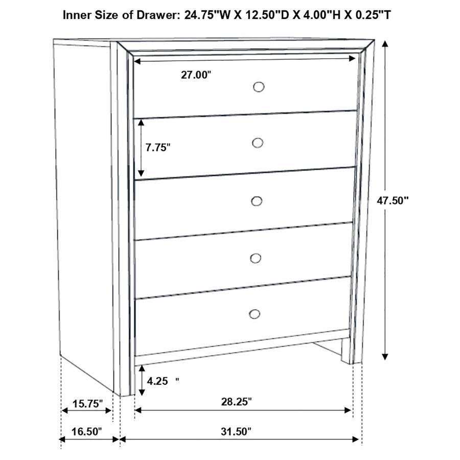 Serenity - Five-drawer Chest