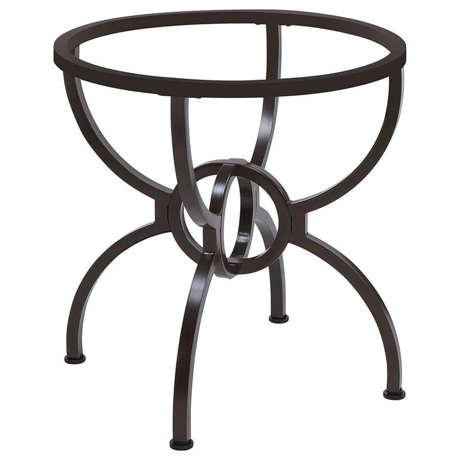 Aviano - Round Metal Dining Table Base - Gunmetal