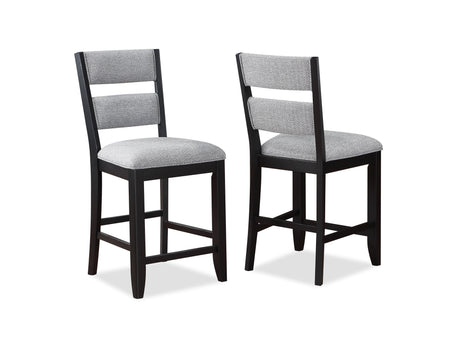 Frey - Counter Height Chair (Set of 2) - Black by Crown Mark | Bel Furniture