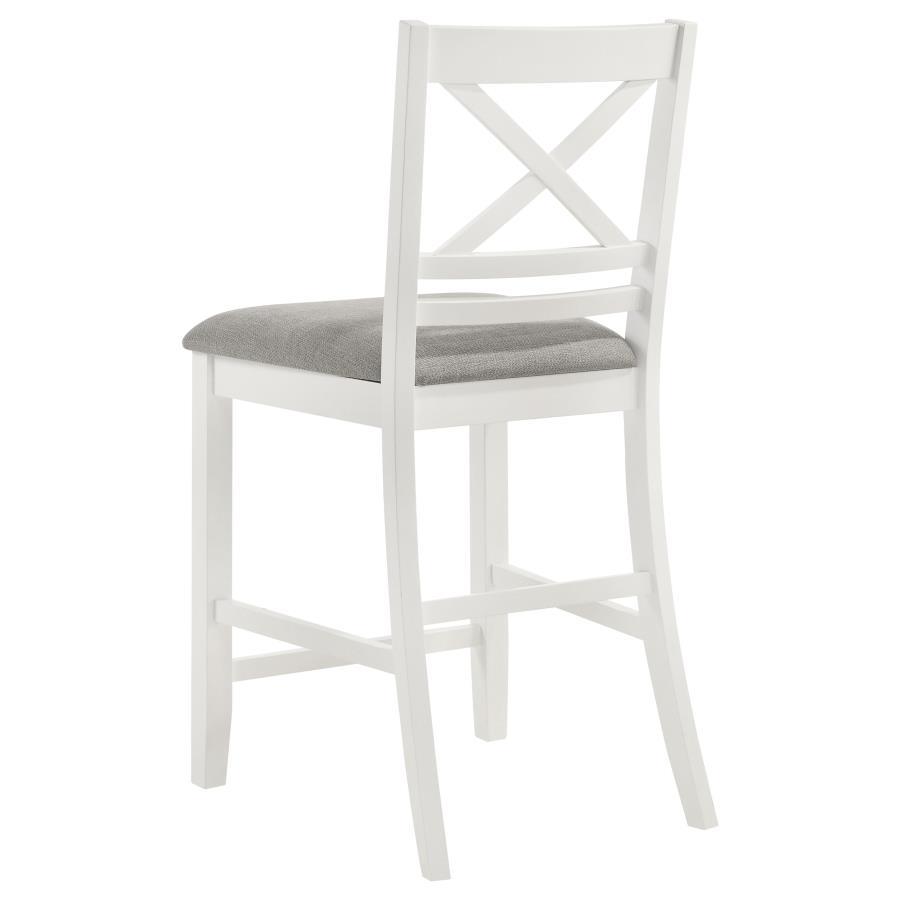 Hollis - X-Back Counter Height Dining Chair (Set of 2) - White And Light Gray