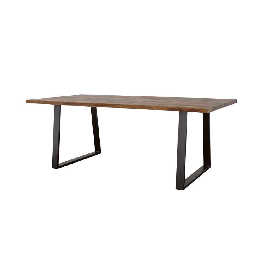 Ditman - Live Edge Dining Table - Gray Sheesham And Black