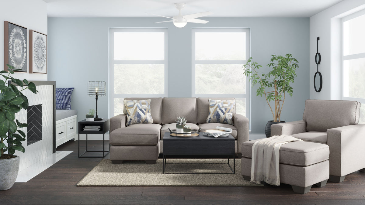 Greaves - Living Room Set Gray 3 Pc. Sofa, Chair, Ottoman by Signature Design by Ashley® | Bel Furniture