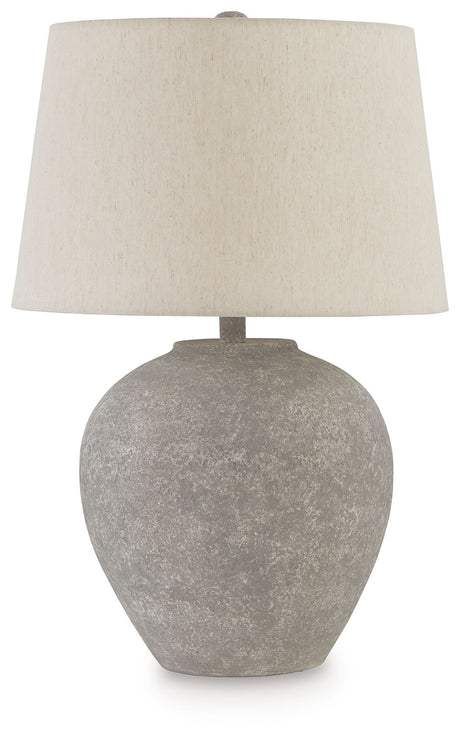 Dreward - Distressed Gray - Paper Table Lamp by Signature Design by Ashley® | Bel Furniture