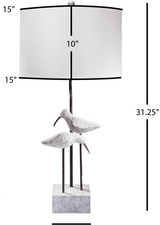 Leila Resin Table Lamp SET of 2 by Lamps Per Se | Bel Furniture