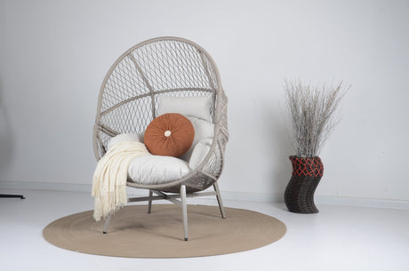 Modern Wicker Egg Chair with Cushion by Mollai Collections | Bel Furniture
