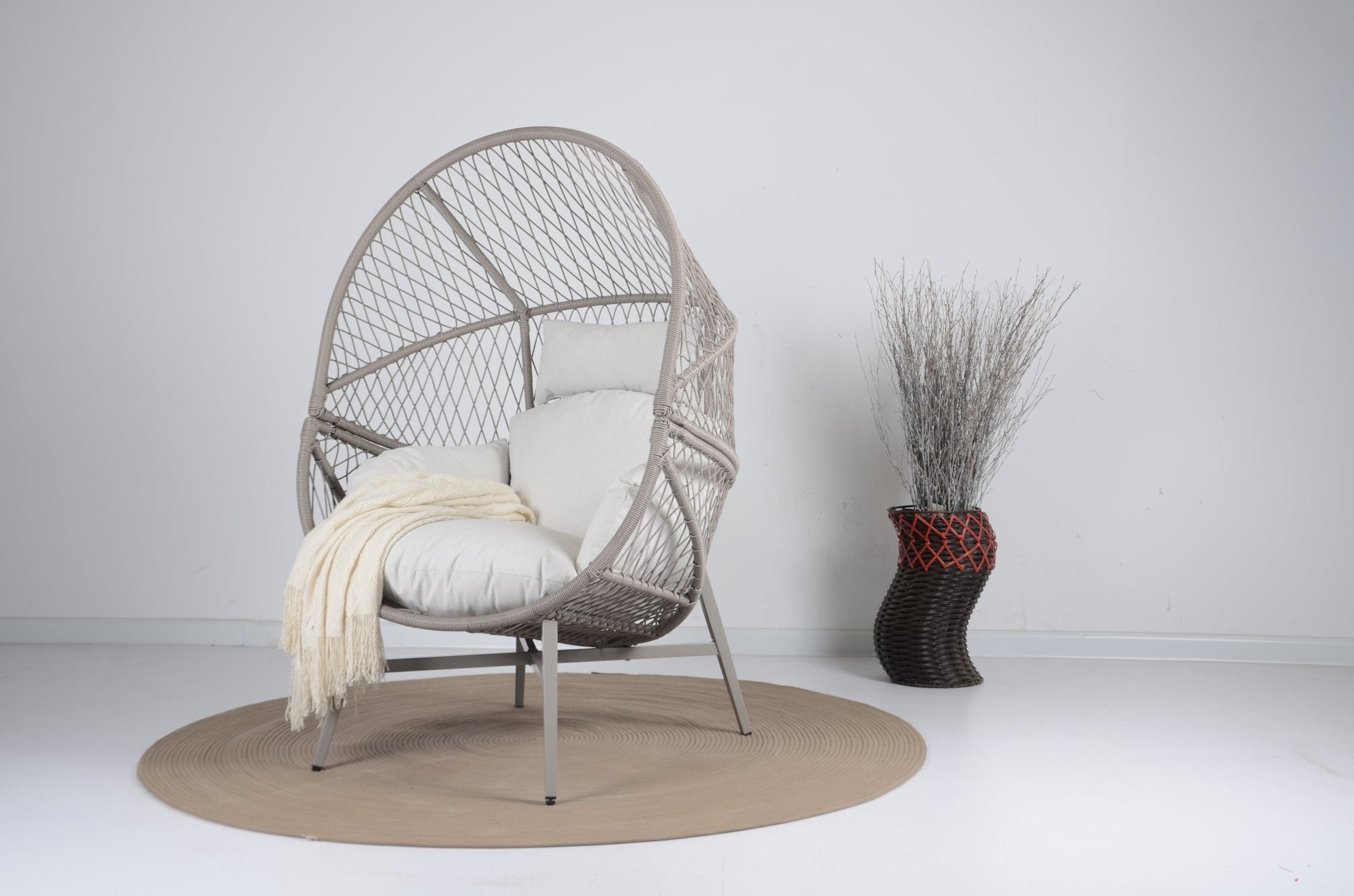 STANDING RATTAN EGG CHAIR - BEL Furniture