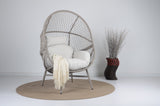 Modern Wicker Egg Chair with Cushion by Mollai Collections | Bel Furniture
