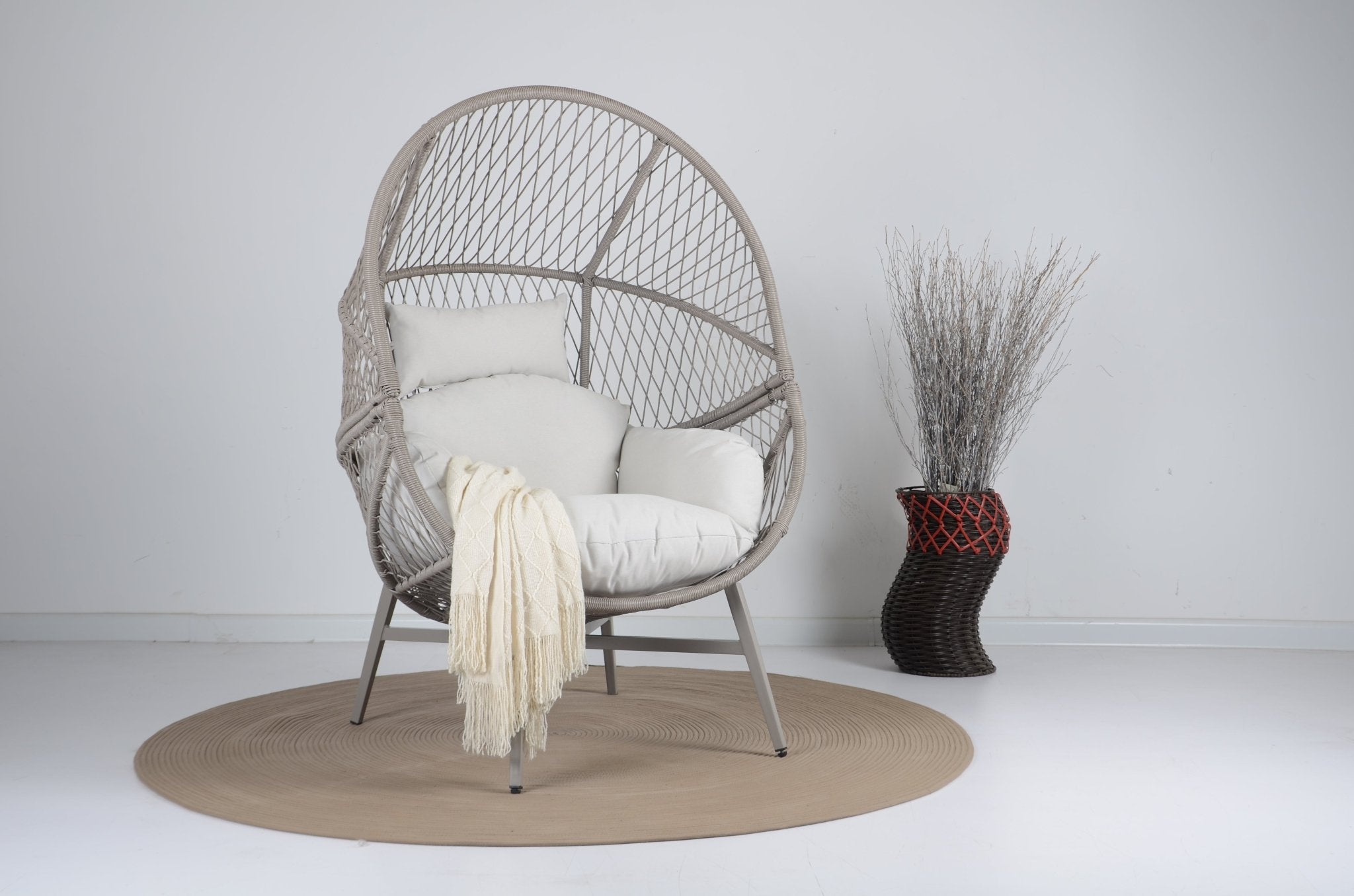 STANDING RATTAN EGG CHAIR - BEL Furniture