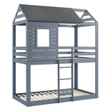 TWIN OVER TWIN HOUSE BUNK BED by Mollai Collections | Bel Furniture